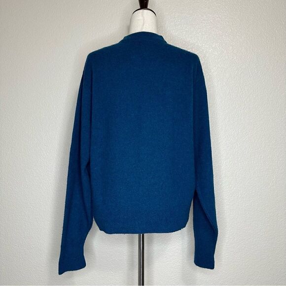 Van Heusen Wool Blend Blue Mock Neck Sweater - Picture 6 of 12
